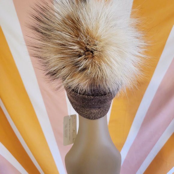 Carhartt Real Fox Fur Beanie (Chocolate Marl) main image 6